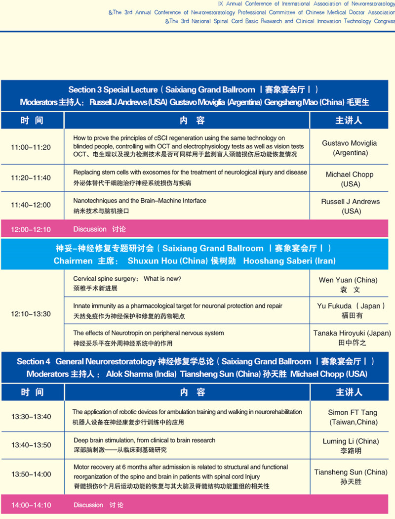 ianr agenda 国际神经修复学年会|骨科会议